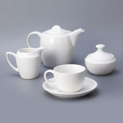 Hotel Chinaware  White  Banquet Coffee Set Tea Cups Sets, Hotel Tableware Supplierd Coffee Set>